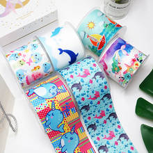 DIY Cartoon Dolphins Printed Grosgrain Ribbon For Craft Supplies Sewing Accessories 5 Yards. 20337 2024 - buy cheap
