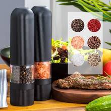 1pcs Battery Operated Salt Pepper Grinder Electric Automatic One Handed Salt Pepper Mill Grinders with Adjustable Coarseness 2024 - buy cheap