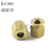 Jucaili 12pcs DX5 ink damper copper Nut with rubber ring for EPSON DX4 DX5 xp600 for printer dumper ink tube Copper connector 2024 - buy cheap