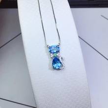 The latest design, natural Topaz necklace, Rich cat, 925 silver, hot selling, super cheap 2024 - buy cheap