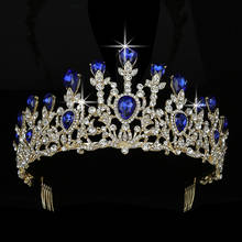 Coroa hadiyana na moda magnífico strass tiara casamento noiva acessórios para o cabelo luxo jóias de cabelo bcy8903 coroa de noiva 2024 - compre barato
