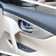 Интерьер двери ручка Чаша панель Крышка отделка рамка наклейки для Nissan X-Trail Rogue 2014-2019 аксессуары для стайлинга автомобилей 2024 - купить недорого