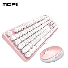 Mofii 2.4G Wireless Keyboard and Mouse Set Multimedia Roud Keycap Keyboard and Mouse Comb for Mac Laptop Notebook PC Girls Gift 2024 - buy cheap