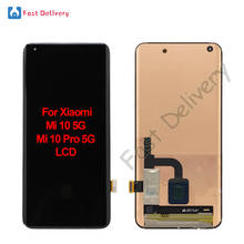 Tela de lcd para xiaomi, touch screen, digitalizador, montagem, para xiaomi 10 pro, 5g, mi 10, 5g, acessório de substituição 2024 - compre barato