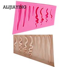 M1424 DIY Girl hair mold Sugarcraft Silicone Mold cake Decorating tool fondant chocolate Clay craft Resin moulds 2024 - buy cheap
