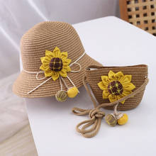 Primavera de 2020 Sombrero de Paja de verano nuevo estilo las niñas bolso con diseño oblicuo bolso gong zhu bao sol resistente al sol sombrero Topee 2024 - compra barato