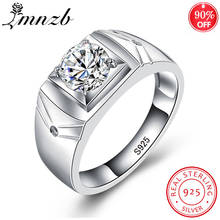 Lmnzb original real 925 anéis de prata esterlina 1.25 ct 7mm laboratório diamante noivado casamento jóias finas presente anel para homem lm001 2024 - compre barato
