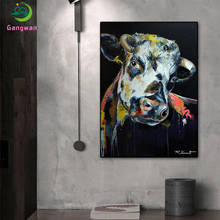 DIY Diamond Painting Abstract animal art, painted cow Diamond Mosaic Full Drill Square round stones Cross Stitch Handmade Hobby 2024 - buy cheap