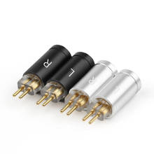 Conector de auriculares de 2 pines de 0,78mm, enchufes chapados en oro, carcasa esmerilada para UM3X W4R UE11 UE18, adaptador de Audio DIY 2024 - compra barato