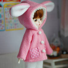 Ropa para muñecas bjd, traje de conejo rosa, abrigo + Pantalones cortos para muñecas YOSD MYOU 1/6, accesorios para muñecas, ropa para muñecas 1/6 2024 - compra barato