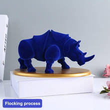 Nordic Rhino Sculpture Figurine Art Animal Statue Ornaments Gifts for Home Modern Decor Rhino Sculpture Abstract Sculptures 2024 - buy cheap