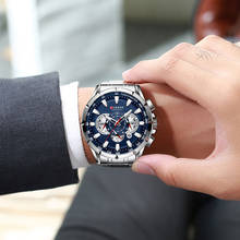 Curren-Reloj de pulsera deportivo para hombre, cronógrafo militar de lujo, de negocios, esfera grande, Masculino 2024 - compra barato