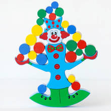 Free Shipping Baby Clown Balance Games Wooden Toys Kids Blocks Model Building Kits Early Learning Aids Montessori Children Gifts 2024 - buy cheap