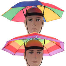 Foldable Sunscreen Shade Umbrella Hat Fishing Cap Outdoor Sport Umbrella Hat Hiking Camping Headwear Cap Head Hats 2024 - buy cheap