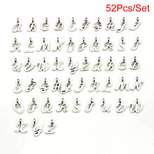 52pcs Initial Charms 26 English Alphabet Letter Charm Pendants For Women Man DIY Necklace Bracelet Jewelry Making A-Z 2024 - buy cheap