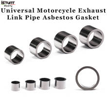 Silenciador de Escape para motocicleta tubo de conexión aplastar junta Universal 45mm 50mm 38mm 32mm-Anillo de tubo de conexión de asbesto Junta 2024 - compra barato