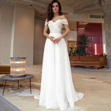 Charming Wedding Dresses Pleat Sweetheart Off-Shoulder Zipper A-Line Bridal Gowns Novia Do 2021 New Party Vestidos 2024 - buy cheap
