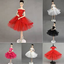 Mix Color Princess Dress for Barbie Doll Outfits Evening Party Gown Dress Lace Off Shoulder Clothes for Barbie Doll Clothing Toy 2024 - buy cheap