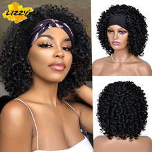 Peluca rizada Afro con diadema para mujer, pelo corto con turbante, sin pegamento, 8 pulgadas 2024 - compra barato