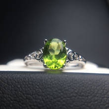 CSJ Real Natural Peridot Ring Sterling 925 Silver for Women Lady Fine Jewelry Wedding Engagement for women with box 2024 - buy cheap