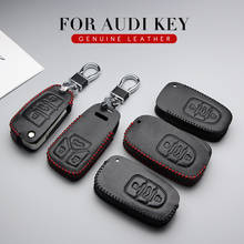 KUKAKEY Genuine Leather Car Key Case Cover Car Styling For AUDI A1 A3 8L A4 A5 A6 A4L A6L Q3 Q5 Q7 TT Sline Key Bag Holder 2024 - buy cheap