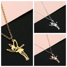 QIAMNI Cute Bee Girls Necklace Women Tiny Angel Necklace Pendant Stainless Steel Pretty Girls Statement Jewelry Bijoux Collier 2024 - buy cheap
