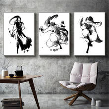 Ink Martial Arts Series Oil Painting Picture Poster Canvas Print Painting Wall Art Living Room Home Decoration 2024 - buy cheap