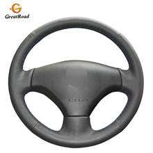 Fundas de cuero genuino para volante de coche, accesorio de costura a mano para Peugeot 206, 2007-2009, Peugeot 207, Citroen C2 2024 - compra barato