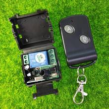 Mini interruptor de controle remoto sem fio dc 12 v 1ch, receptor e transmissor 315mhz com código de aprendizagem