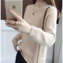 2021 Autumn Winter Thick Sweater Women Knitted Ribbed Pullover Sweater Long Sleeve Turtleneck Slim Jumper Soft Warm Pull Femme 2024 - buy cheap