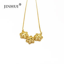 JINHUI Dubai fashion women new gold color necklaces pendant 45cm chain girl gifts Jewelry wedding Party Wholesale 2024 - buy cheap