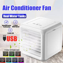 Mini Air Conditioner Portable 7 Colors Light Conditioning Humidifier Purifier USB Desktop Air Cooler Fan With 2 Water Tanks Home 2024 - buy cheap