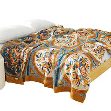 Cobertor de gaze de quatro camadas de algodão de verão na cama capa de sofá lençol colcha consolador macio e confortável 2024 - compre barato