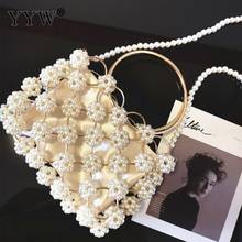 French Style Clutch Bag Women Luxury Iron Ring Beading Wedding Elegant Handbag Bridal Clutches Bag Hollow Lady's Crossbody Purse 2024 - buy cheap