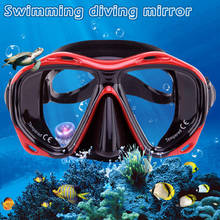 Adult Swimming Goggles Tempered Glass Wide View Anti-fog Snorkel Mask CMG786 2024 - buy cheap