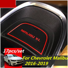 3D Rubber Mat Door Slot Pad Cup Cushion Groove Mat Lnterior Anti Slip Mat For Chevrolet Malibu 2016-2019 9th Gen MK9 Accessories 2024 - buy cheap