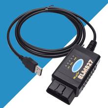 Ferramenta de diagnóstico automotivo hs obd2 obd 2 elm327 usb v1.5, para ford mazda lincoln forscan elm 327 2024 - compre barato