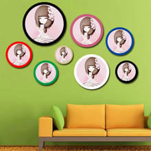8 Colors Nordic Modern Round Photo Frame Mount Wall Creative Holder Hanging Gifts Wooden Painting Picture Frame Home Decorative 2024 - buy cheap