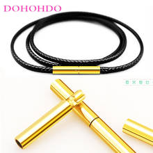 New 40-60cm 1-3mm Women Men Leather Cord Necklace Cord Wax Rope Chain With Stainless Steel Clasp For DIY Necklace Jewelry Making 2024 - buy cheap