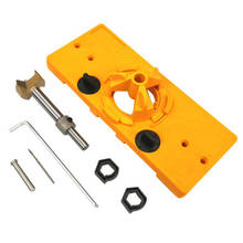 NEW Yellow 35MM Cup Style Hinge Boring Jig Drill Guide Set Door Hole Template 2024 - buy cheap