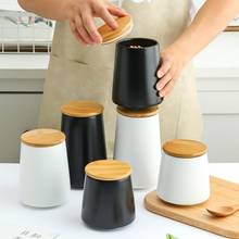 Nordic Style Storage Containers With Lid Ceramics Storage Jars Bottle Sealed Cans Tea Boxes Tank For Spices Kitchen Accessories 2024 - buy cheap