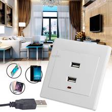 Dual USB Wall Socket Charger AC/DC Power Adapter Plug Outlet Plate Panel On Sale  M07 dropship 2024 - buy cheap