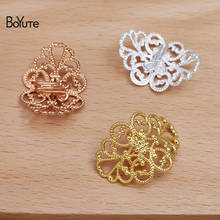 BoYuTe (20 Pieces/Lot) 28*35MM Brass Filigree Hair Clip Clasp Diy Handmade Hair Accessories Parts Wholesale 2024 - buy cheap