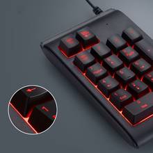 Teclado retroiluminado con cable USB de tres colores RGB, teclado numérico impermeable, Mini numérico, teclas digitales multifuncionales 2024 - compra barato