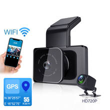 K10 wifi gps Автомобильный видеорегистратор, видеорегистратор Full HD 1080 P, двойной объектив, ночное видение, записывающая видео камера DFDF 2024 - купить недорого