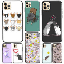 Cute Cartoon Animal Rat Phone Case For iPhone 13 12 11 Pro Max mini SE 2020 X XR XS Max 7 8 Plus Cover Coque 2024 - buy cheap