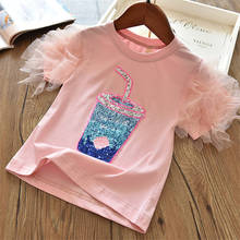 Fashion Unicorn Girls T-shirt Children Short Sleeves White Tees For Boys Baby Kids Cotton Tops For Girls Clothes 3 4 5 6 7 8 Yrs 2024 - buy cheap