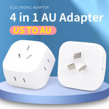 US to AU Converter Adapter 4 Port Socket Power Plug Charger Outlet 4 in 1 Electrical Sockets Travel in Australia New Zealand 2024 - buy cheap