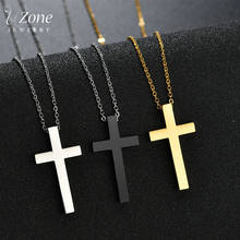 Uzone Religious Christian Jesus Cross Necklace Simple Stainless Steel Crucifix Pendant Amulet Necklaces For Women Christmas Gift 2024 - buy cheap