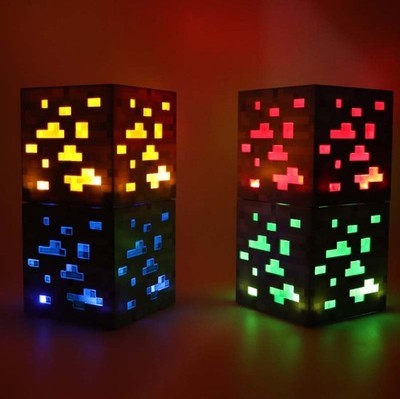 Minecraft Hot Game Light Up Redstone Ore Square Toy Night Light Led Action Toy Figure Sleep Light Diamond Ore Kids Gifts Toys Buy Cheap In An Online Store With Delivery Price